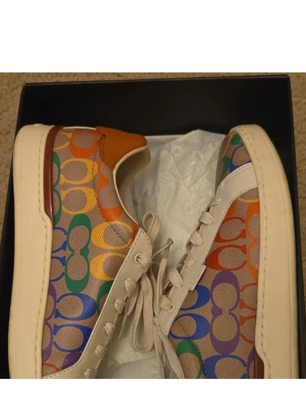 Coach Lowline Coated Canvas Sneakers in Tan Multi